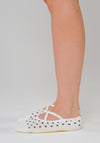 Dotty Cream Cacao ballet Pilates grip socks by Melisoles