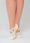 Dotty Cream Cacao ballet Pilates grip socks by Melisoles