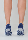 Dotty Midnight Navy Moon ballet Pilates grip socks by Melisoles
