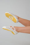 Dotty Cream Cacao ballet Pilates grip socks by Melisoles