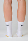 MeliCrew White Pilates grip socks by Melisoles