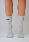 MeliCrew Grey Marl Pilates grip socks by Melisoles