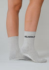 MeliCrew Grey Marl Pilates grip socks by Melisoles