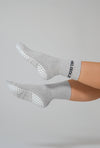 MeliCrew Grey Marl Pilates grip socks by Melisoles
