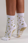 Celestial Gold Pilates grip socks by Melisoles