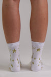 Celestial Gold Pilates grip socks by Melisoles