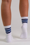 Midnight Navy Pilates grip socks by Melisoles