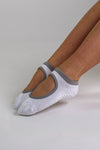 Ivory Dove ballet Pilates grip socks by Melisoles