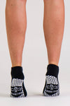 Black Ankle Pilates grip socks by Melisoles