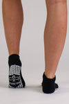 Black Ankle Pilates grip socks by Melisoles