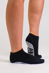 Black Ankle Pilates grip socks by Melisoles