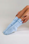 Fonda Slouch Blue Azure Pilates grip socks by Melisoles